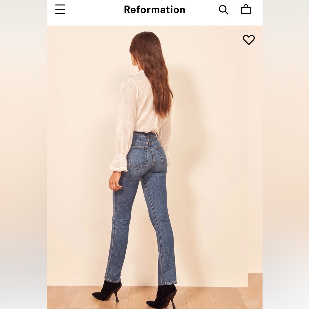 Reformation Liza Ultra High Rise Straight Jeans, Size 29